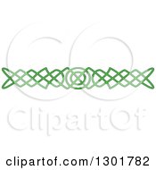 Clipart Of A Green Celtic Knot Rule Border Design Element 15 Royalty Free Vector Illustration
