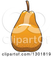 Clipart Of A Shiny Pear Royalty Free Vector Illustration