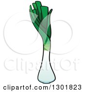 Clipart Of A Cartoon Leek Royalty Free Vector Illustration by Vector Tradition SM