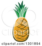 Clipart Of A Pineapple Royalty Free Vector Illustration