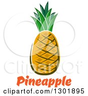 Poster, Art Print Of Pineapple Over Text
