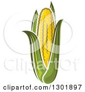 Clipart Of An Ear Of Corn Royalty Free Vector Illustration