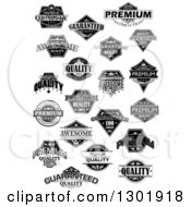 Poster, Art Print Of Black And White Quality Labels