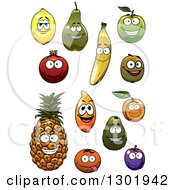 Poster, Art Print Of Happy Smiling Fruit Characters