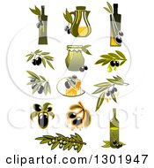 Poster, Art Print Of Olive And Oil Designs 2