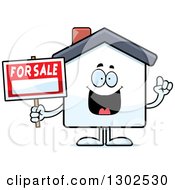 Poster, Art Print Of Cartoon Happy Smart For Sale House With An Idea
