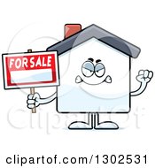 Poster, Art Print Of Cartoon Mad For Sale House Holding Up A Fist
