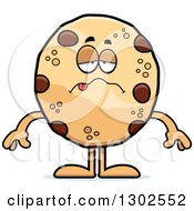 Poster, Art Print Of Cartoon Sick Chocolate Chip Cookie Character