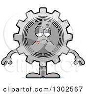 Poster, Art Print Of Cartoon Sick Gear Cog Wheel Character