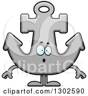 Poster, Art Print Of Cartoon Surprised Anchor Character Gasping