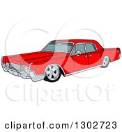 Poster, Art Print Of Red Classic 1969 Cadillac Continental Car