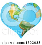 Poster, Art Print Of Heart Shaped Planet Earth
