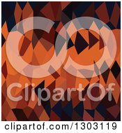 Poster, Art Print Of Low Poly Abstract Geometric Background Of Persimmon Orange
