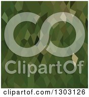 Poster, Art Print Of Low Poly Abstract Geometric Background Of Jungle Green