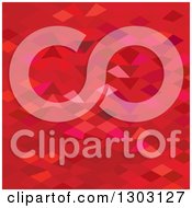 Poster, Art Print Of Low Poly Abstract Geometric Background Of Imperial Red