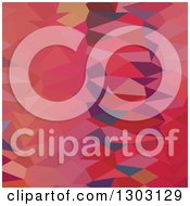 Clipart Of A Low Poly Abstract Geometric Background Of Carmine Pink Royalty Free Vector Illustration