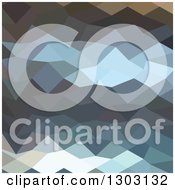 Poster, Art Print Of Low Poly Abstract Geometric Background Of Aquamarine Surf