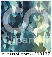 Poster, Art Print Of Low Poly Abstract Geometric Background Of Catalina Blue