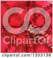 Poster, Art Print Of Low Poly Abstract Geometric Background Of A Carmine Red Star