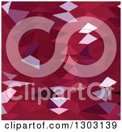 Poster, Art Print Of Low Poly Abstract Geometric Background Of Carmine Red