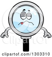 Poster, Art Print Of Cartoon Sick Or Drunk Magnifying Glass Character