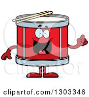 Poster, Art Print Of Cartoon Smart Musical Drums Character With An Idea