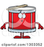 Poster, Art Print Of Cartoon Surprised Musical Drums Character Gasping
