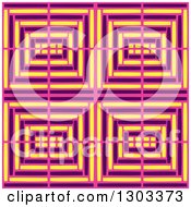 Poster, Art Print Of Seamless Pattern Background Of Pink Purple And Yellow Geometric
