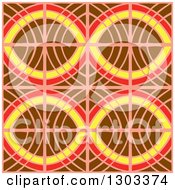 Poster, Art Print Of Seamless Pattern Background Of Abstract Oval Tiles