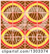 Seamless Pattern Background Of Abstract Oval Tiles