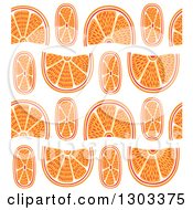 Clipart Of A Seamless Pattern Background Of Citrus Orange Slices Royalty Free Vector Illustration