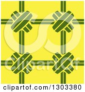 Clipart Of A Seamless Pattern Background Of Fencing Or Cross Stitch Royalty Free Vector Illustration