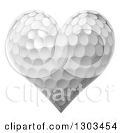 Poster, Art Print Of Golf Ball In The Shape Of A Heart