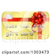 Golden Gift Card With A Bow Design