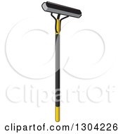 Clipart Of A Window Cleaner Pole Brush Royalty Free Vector Illustration by Leo Blanchette