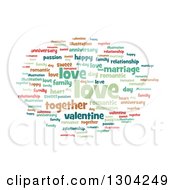 Poster, Art Print Of Pastel Love Word Tag Collage On White