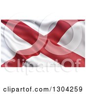 Clipart Of A 3d Rippling State Flag Of Alabama Royalty Free Illustration by stockillustrations