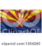 Poster, Art Print Of 3d Rippling State Flag Of Arizona