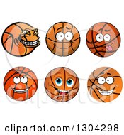 Clipart Of Cartoon Basketball Characters Royalty Free Vector Illustration