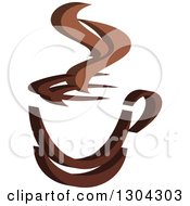 Poster, Art Print Of Brown Steamy Coffee Cup