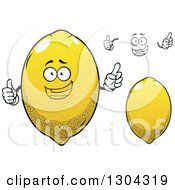 Clipart Of A Cartoon Face Hands And Lemons Royalty Free Vector Illustration