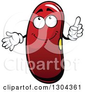 Clipart Of A Cartoon Shiny Red Bean Character Royalty Free Vector Illustration by Vector Tradition SM
