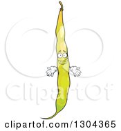Clipart Of A Cartoon Gradient Bean Pod Character Royalty Free Vector Illustration