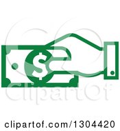 Poster, Art Print Of Green Hand Paying With Money