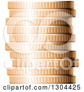 Poster, Art Print Of 3d Stack Of Copper Coins 2