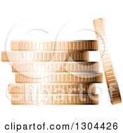 Poster, Art Print Of 3d Stack Of Copper Coins 3
