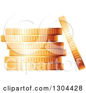 Poster, Art Print Of 3d Stack Of Golden Coins 3