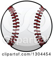 Clipart Of A Cartoon Baseball Royalty Free Vector Illustration