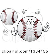 Clipart Of A Cartoon Face Hands And Baseballs Royalty Free Vector Illustration