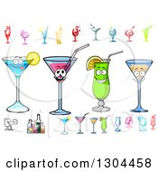 Clipart Of Cocktail Beverage Drinks Royalty Free Vector Illustration
